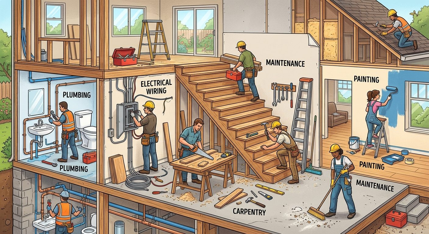 Home renovation to make it more comfortable and beautiful